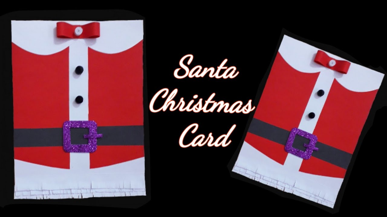 How to make Christmas greeting cards / Santa Christmas Card / merry Christmas card / Christmas card