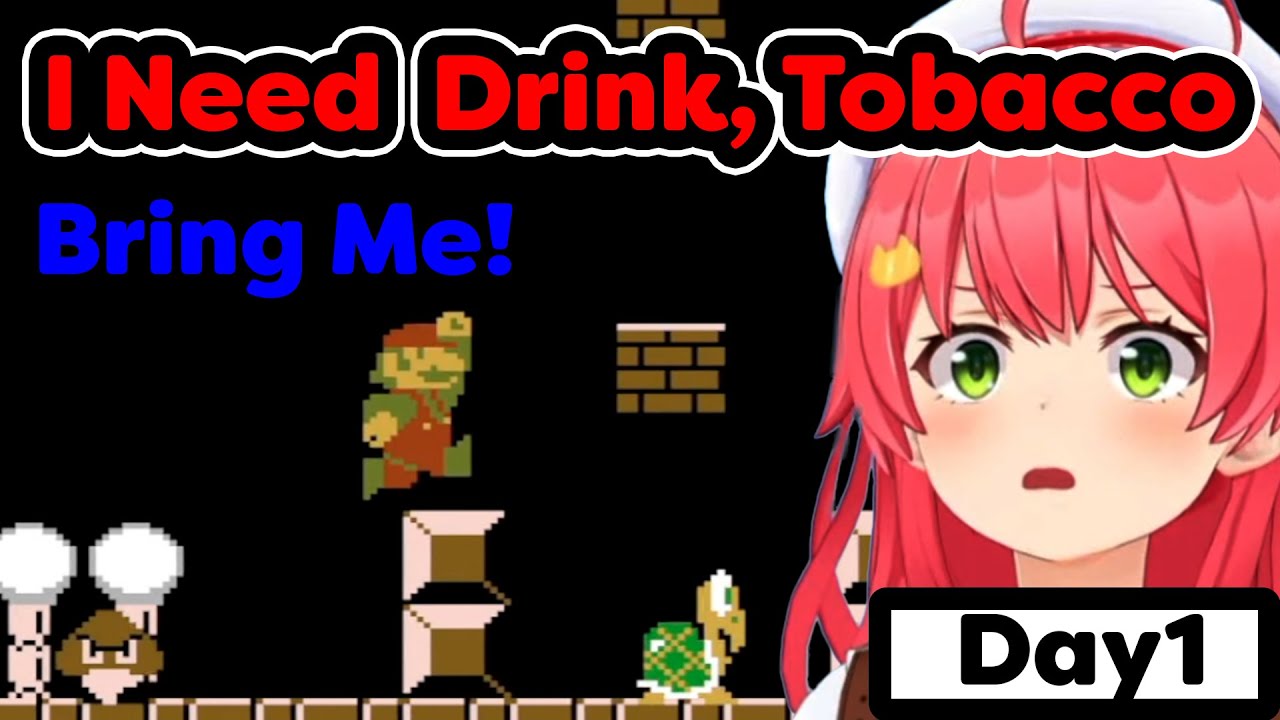 🌸Sakura Miko RAGES Playing Super Mario Bros 🍄😡: 'Bring Alcohol 🍺 and Cigarettes 🚬【Hololive/Miko】