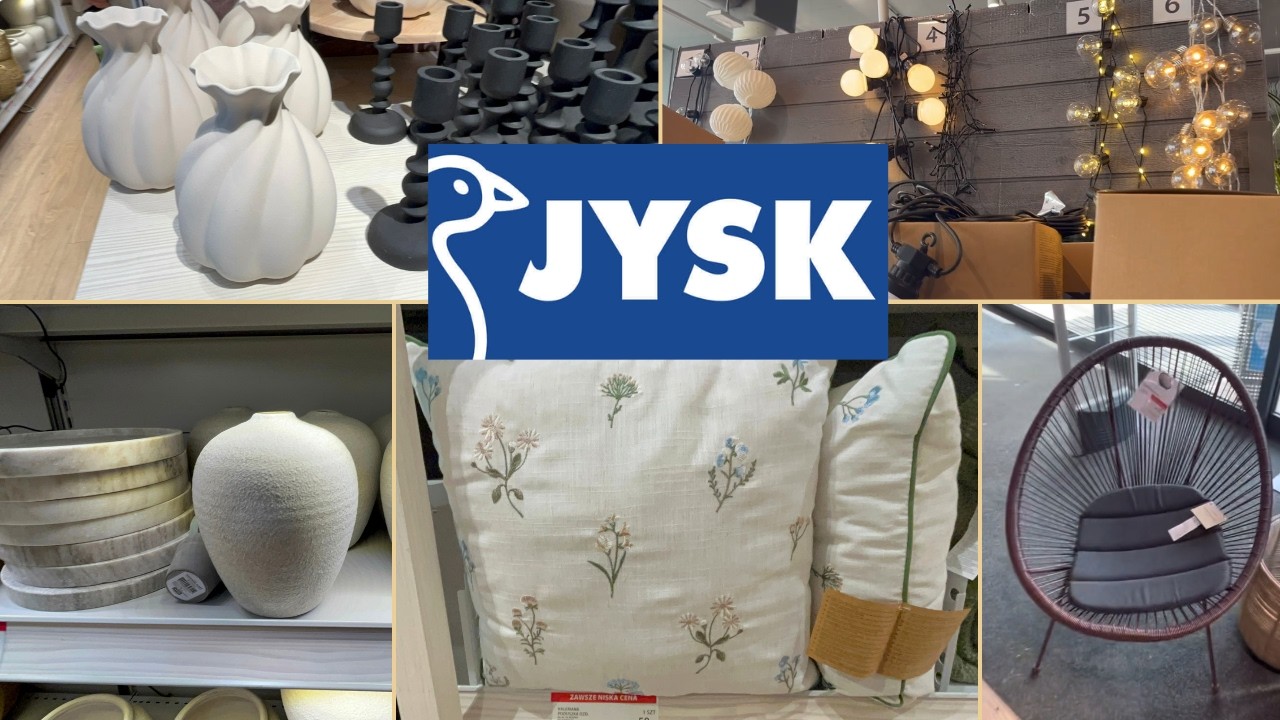 Nowości w Jysk/Piękne wazony/Poduszki w kwiatowe wzory🌹Oferta do ogrodu🌿