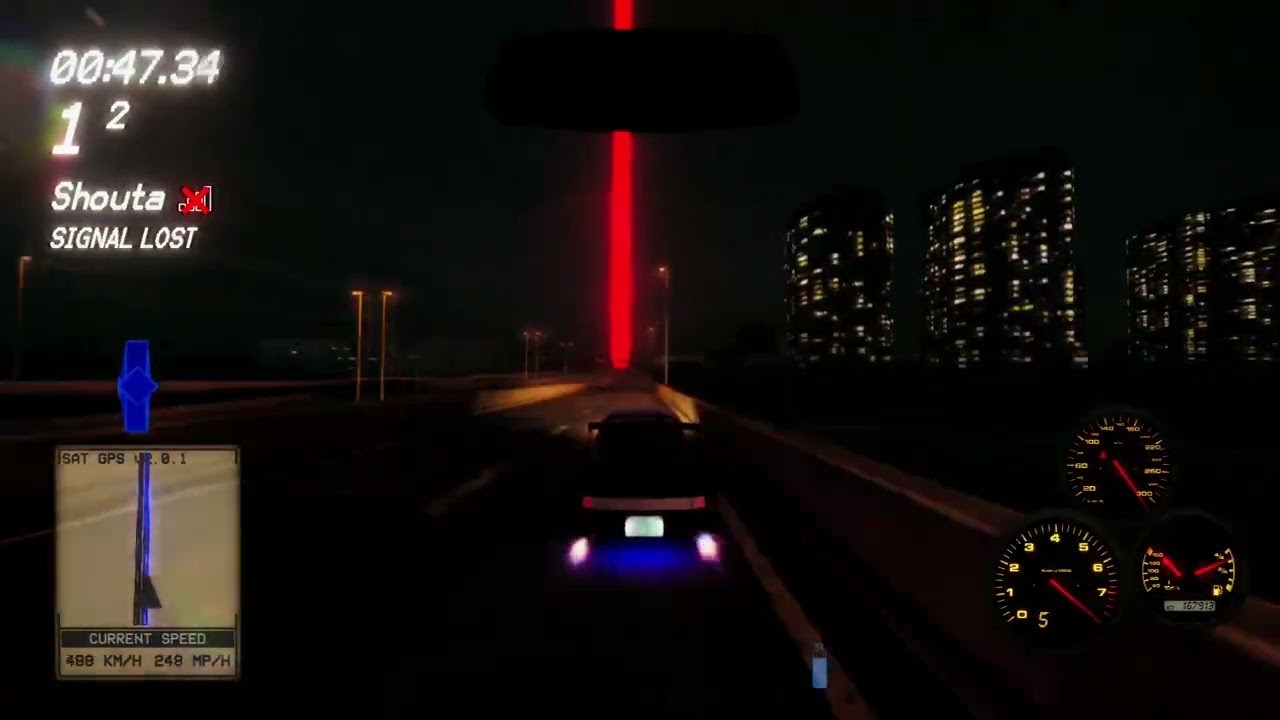 Night Runners Kiba to Ariake(Reverse) /K6T 0:53.99(With NoS) Old World Record