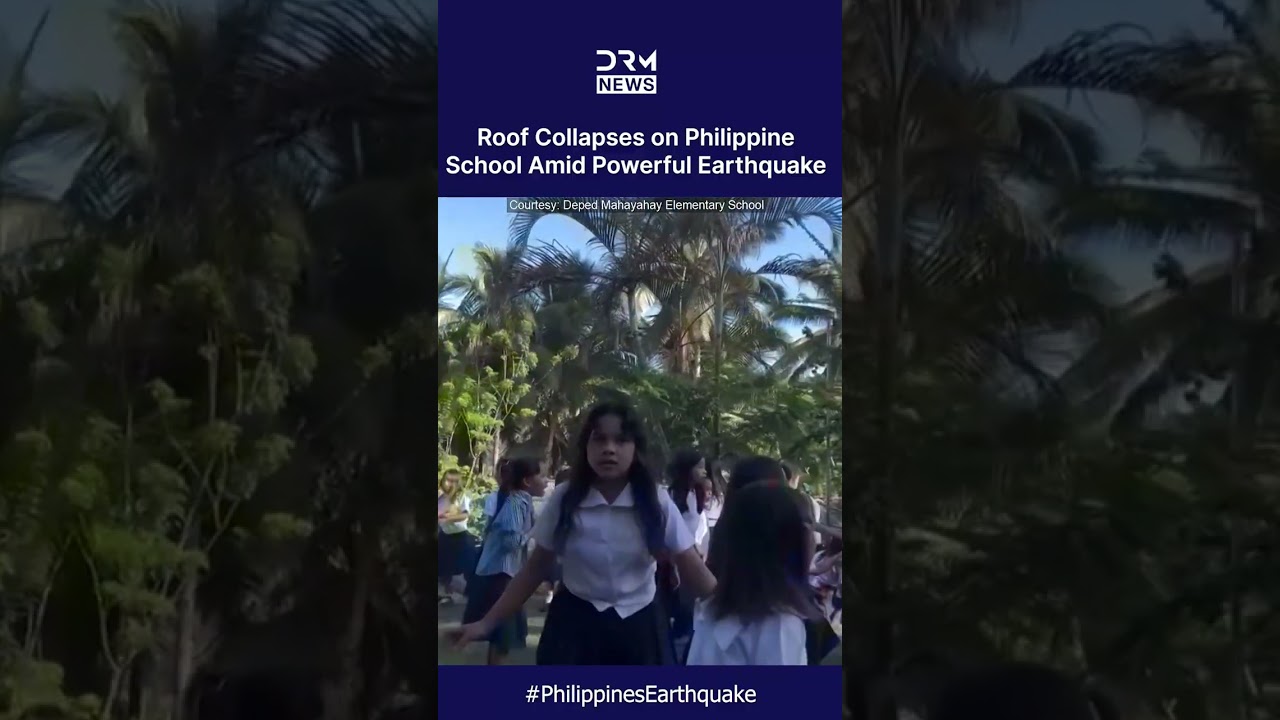 MOMENT: Roof Collapses Over Screaming Students in Mindanao School Amid Powerful Earthquake | AP1C
