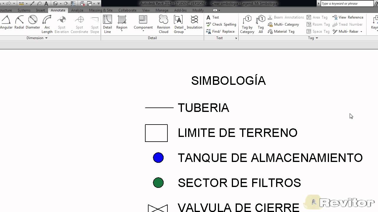 Como se crea una tabla de simbología en Revit (legend)