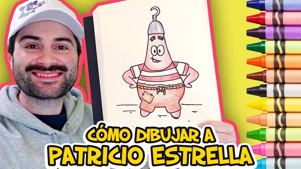 Cómo dibujar y pintar a Patricio Estrella | Arte y Dibujo para Niños