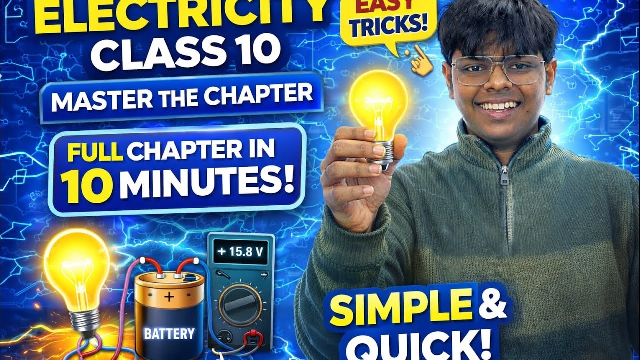 Class 10th Electricity  in 10 Minutes ⚡ | Easy Tricks & Concepts #youtube #education #physics #cbse 