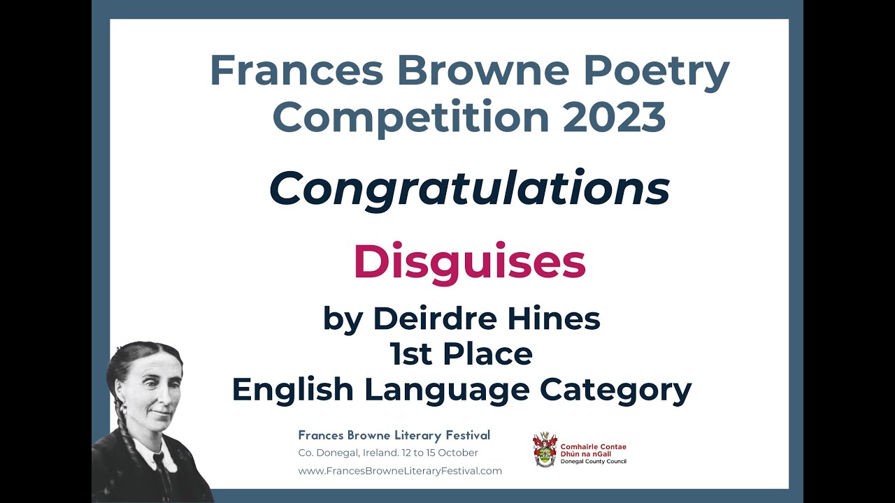 2023 Frances Browne Multilingual Poetry Competition - English Language Category - 1st place