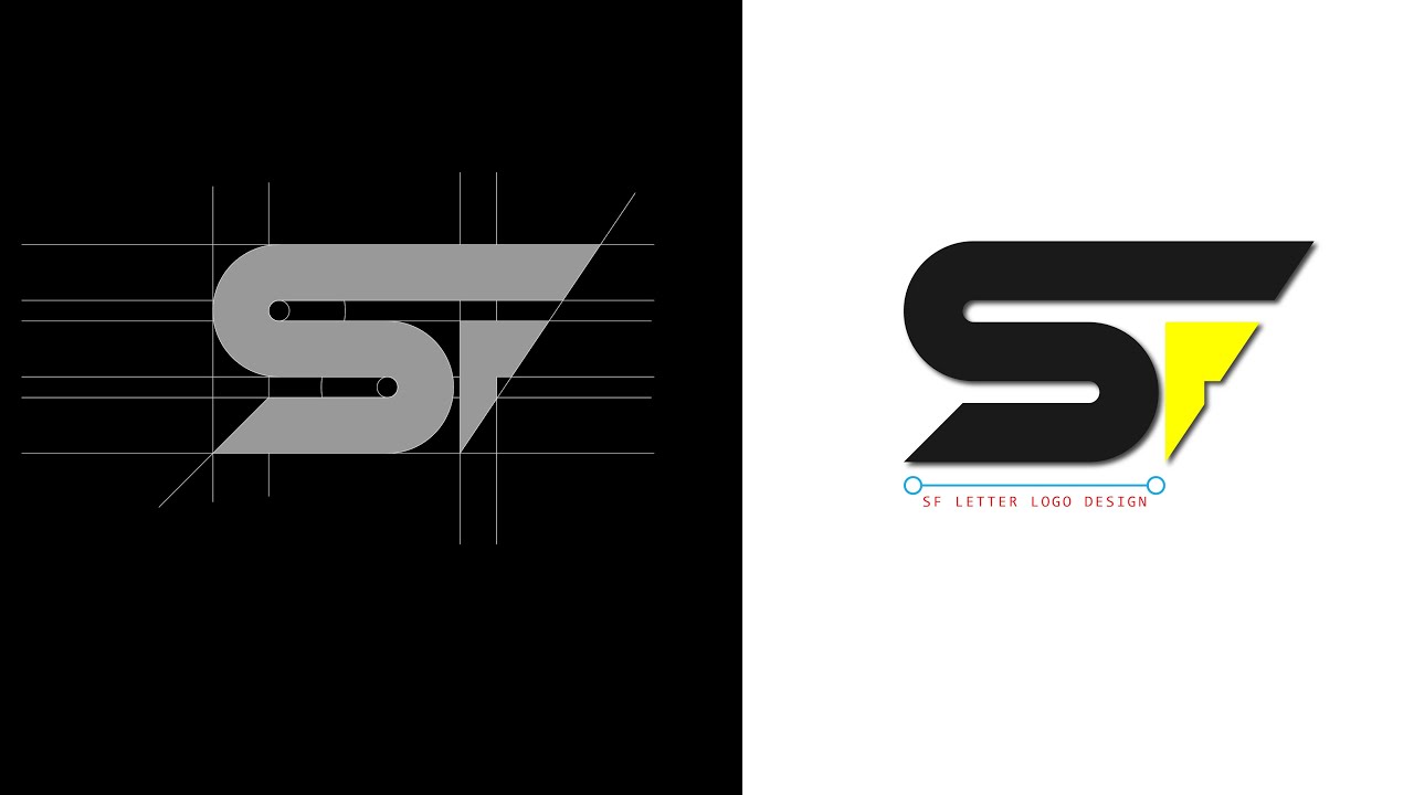 SF Letter Logo Design 2024 ||  Illustrator Tutorial