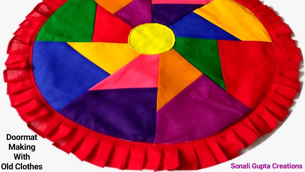 Doormat Making At Home With Old Clothes/Paydan Banane Ka Tarika/Easy/DIY Doormat Idea/Doormat Design
