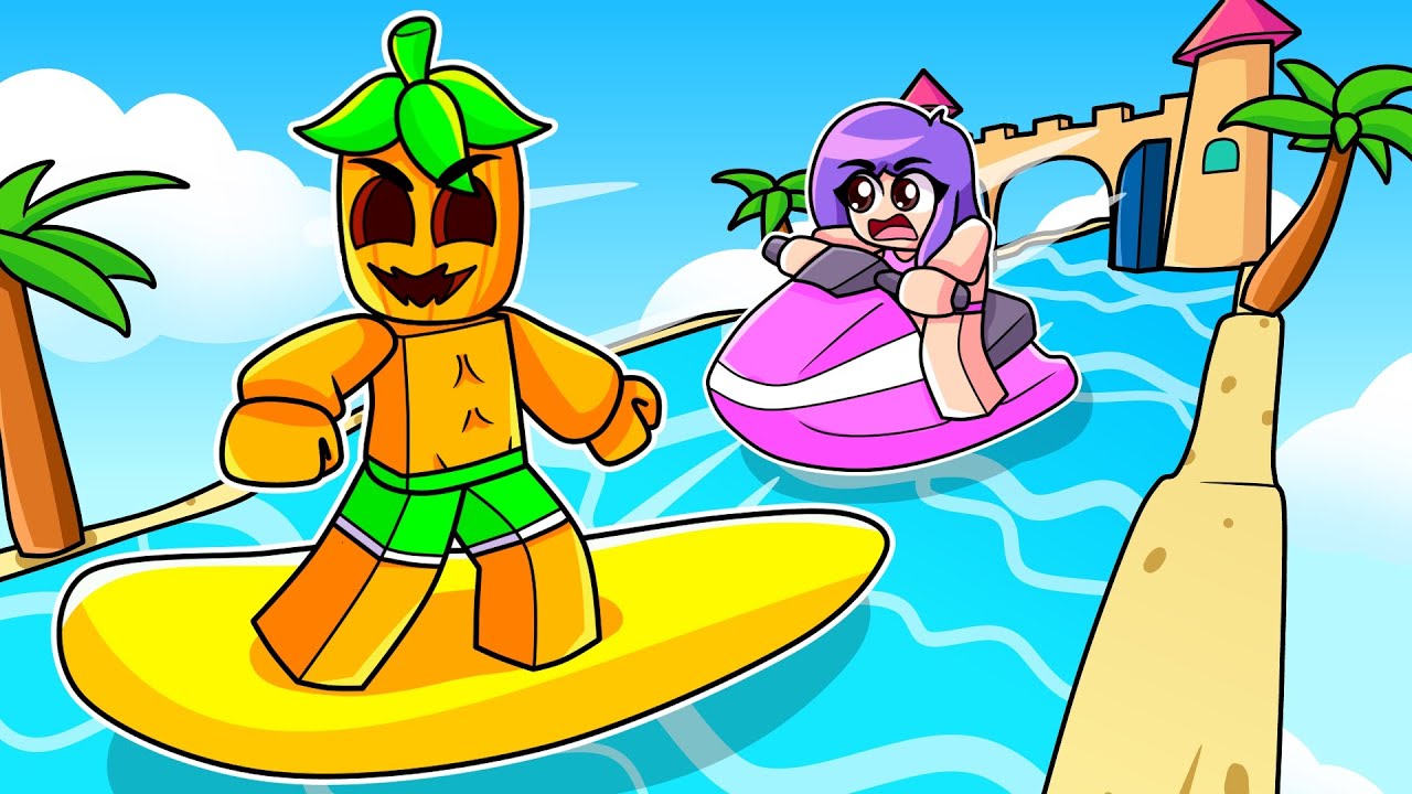 Carrera de SURF Contra MI AMIGA en Roblox!