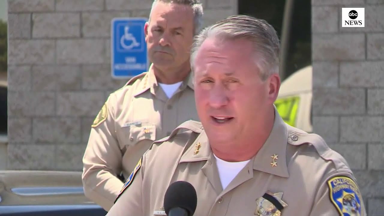 California Highway Patrol officer killed in shootout:  officials hold news conference |  ABC News