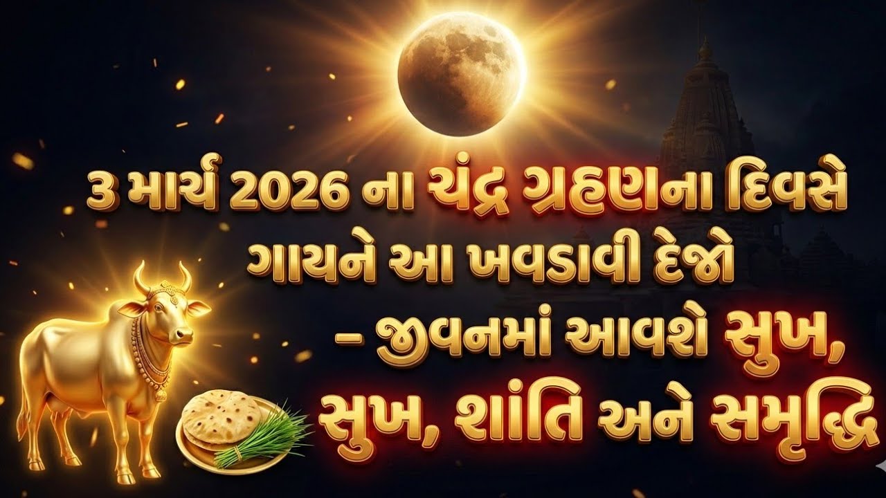 ભૂલથી પણ ચૂકશો નહીં! 3 માર્ચનું ચંદ્ર ગ્રહણ અને ગાયનો આ એક ચમત્કારી ઉપાય!