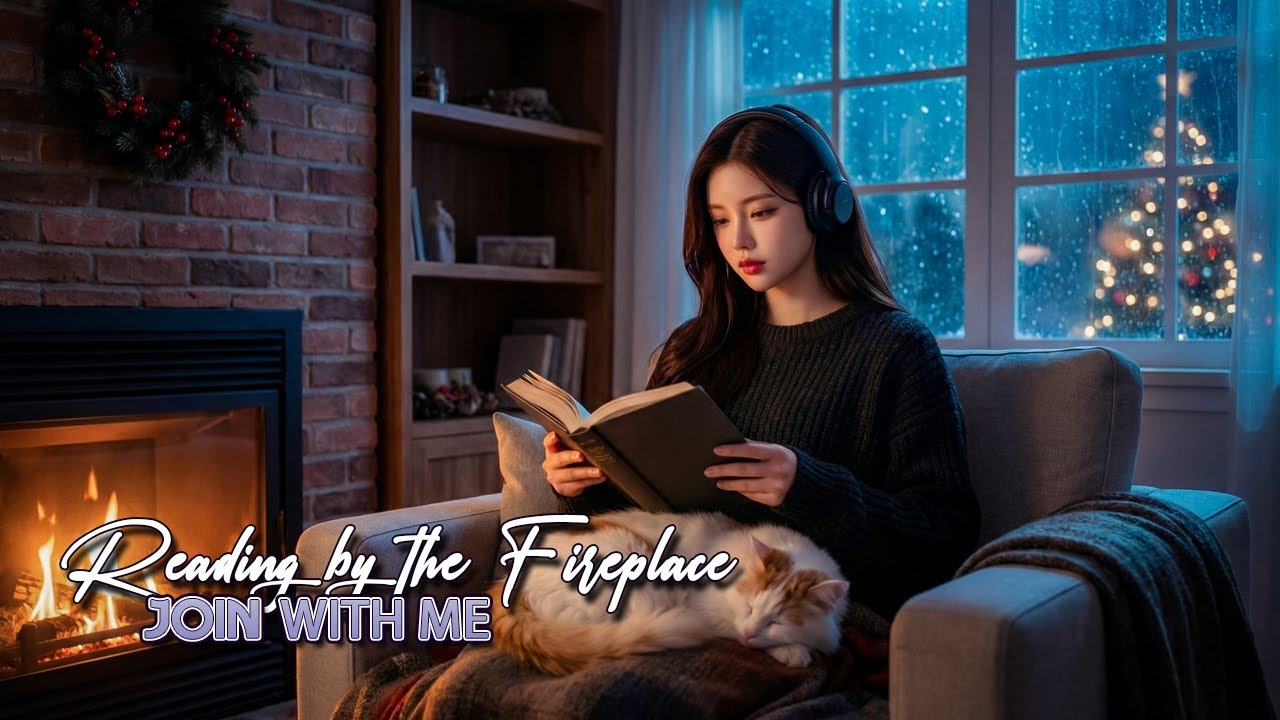 Some nights feel colder than others ❄️ | Cozy Winter Fireplace Ambience (Reading & Sleep)