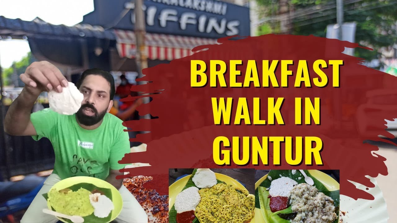 Best Breakfast Places In Guntur || Upma Pesara Dosa + Poli Dosa + Ghee Karampodi Idli + Ghee Pongal 