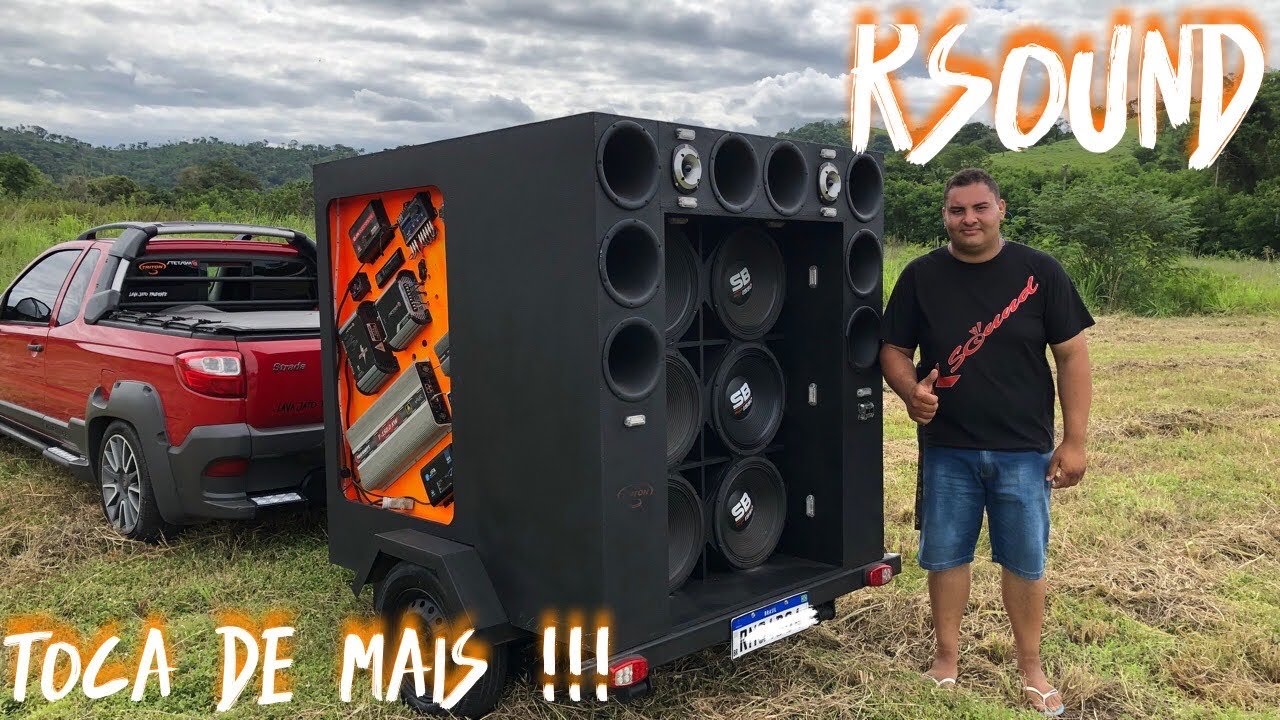 Carretinha de som da equipe Rsound preparada pra rachar !!!