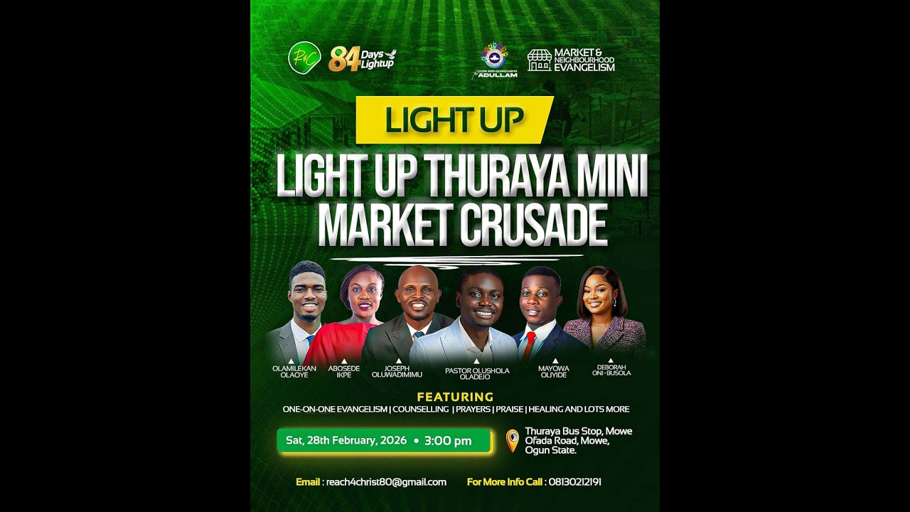 REACH4CHRIST || LIGH UP THURAYA MINI MARKET CRUSADE || EVANGELISM