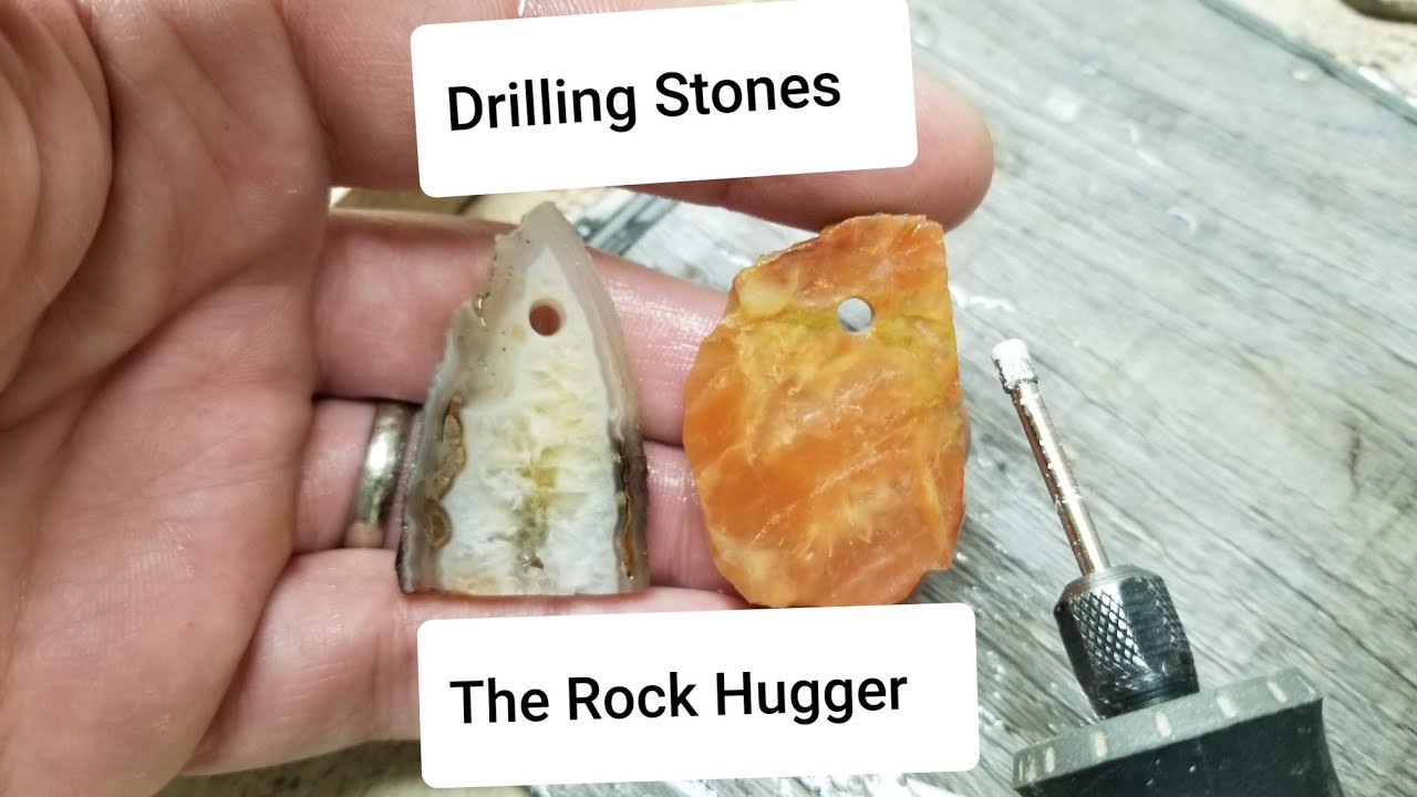 Drilling Stone slabs with a Dremel and diamond core bits from Joiner. #thefinders #lapidary #howto
