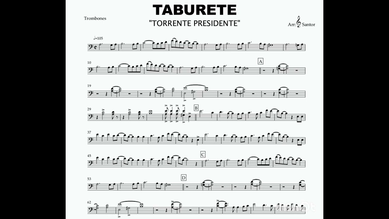 PARTITURAS CHARANGA / TABURETE Torrente presidente 
