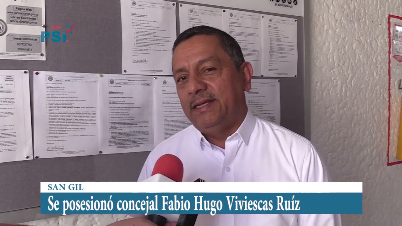 Se posesionó concejal Fabio Hugo Viviescas Ruíz en San Gil