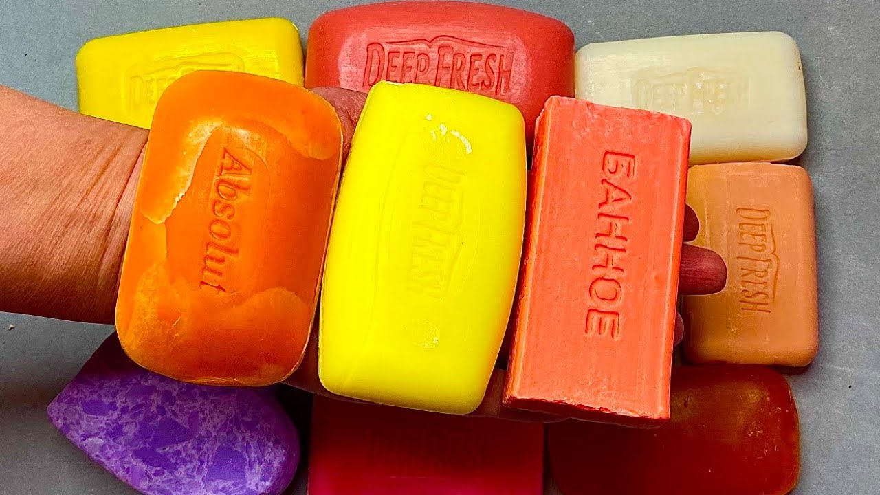 CUTTING VERY DRY AND OLD SOAP : ASMR DRY SOAP CUTTING