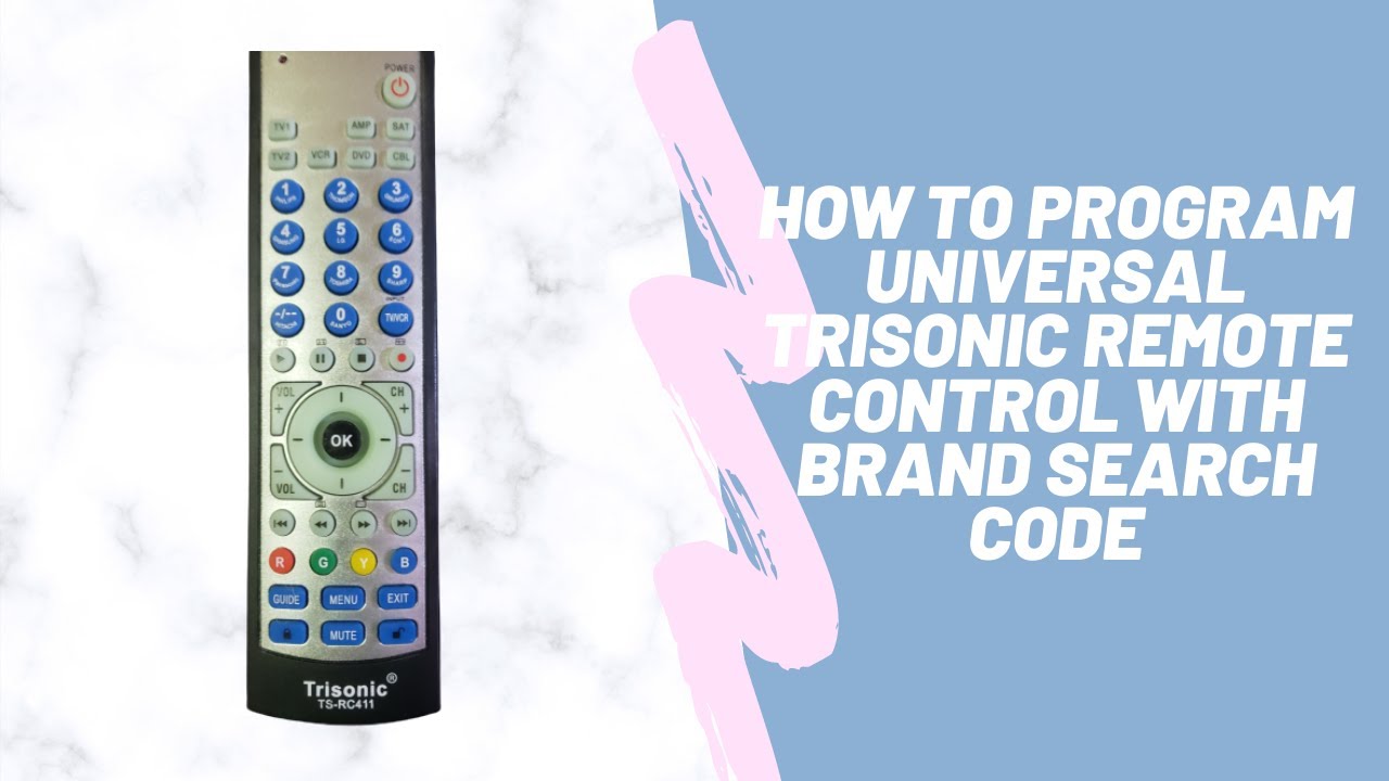 How to program Universal Remote Control (Trisonic) with Brand Search Code [Step by Step]