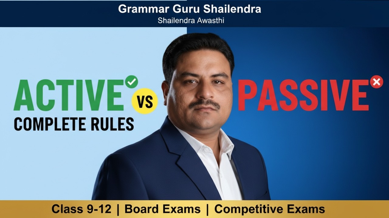 Topper Secret 😲 Active Passive Voice + Imperative Sentences Full Concept 10th +12th Board exam 