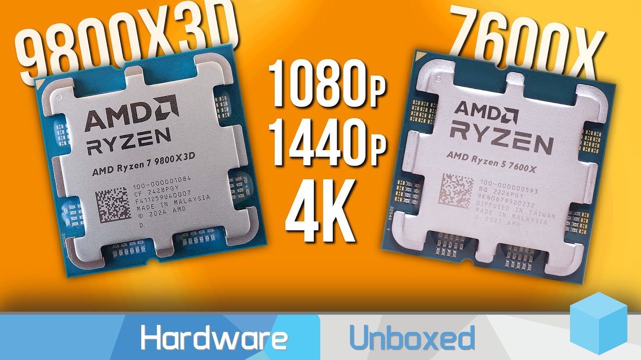CPU/GPU Scaling: 7600X vs. 9800X3D (RTX 5090, 5080, RX 9070 & 9060 XT)
