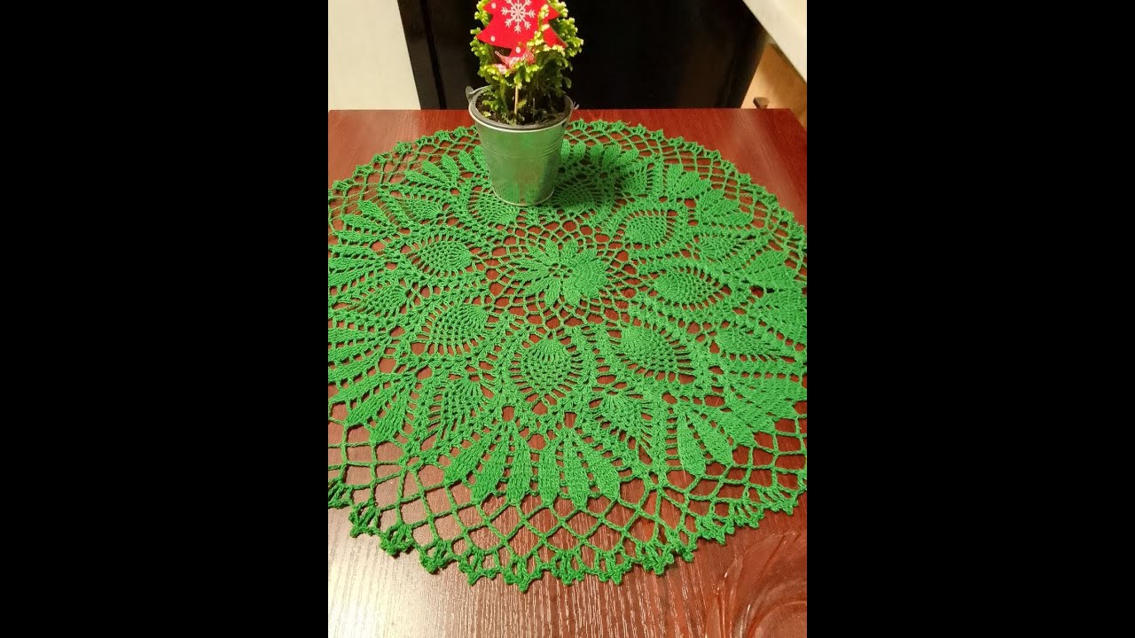 Szydełkowa serwetka z ananasem cz.2/3-crochet pineapple doily part 2/3