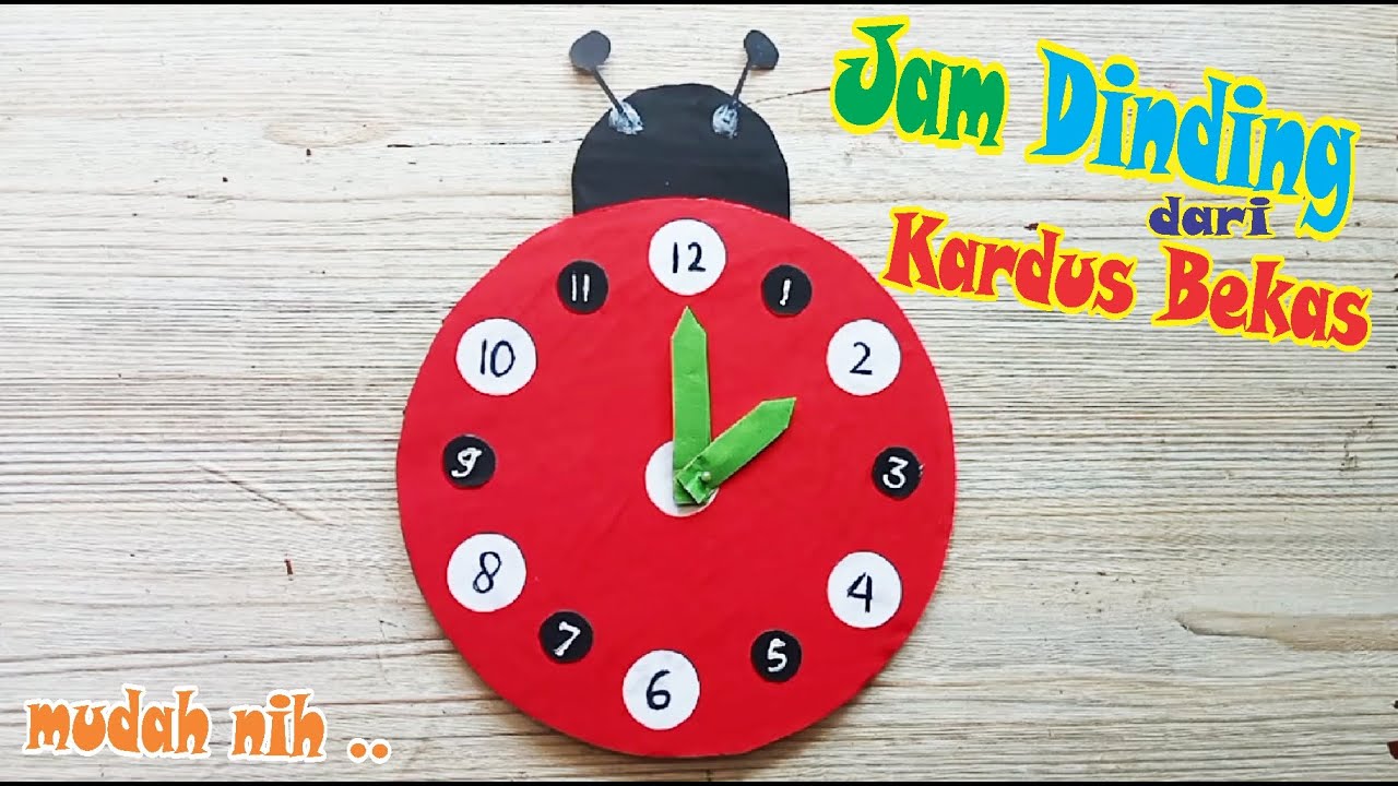 Cara Membuat Jam Dinding Kumbang dari Kardus Bekas