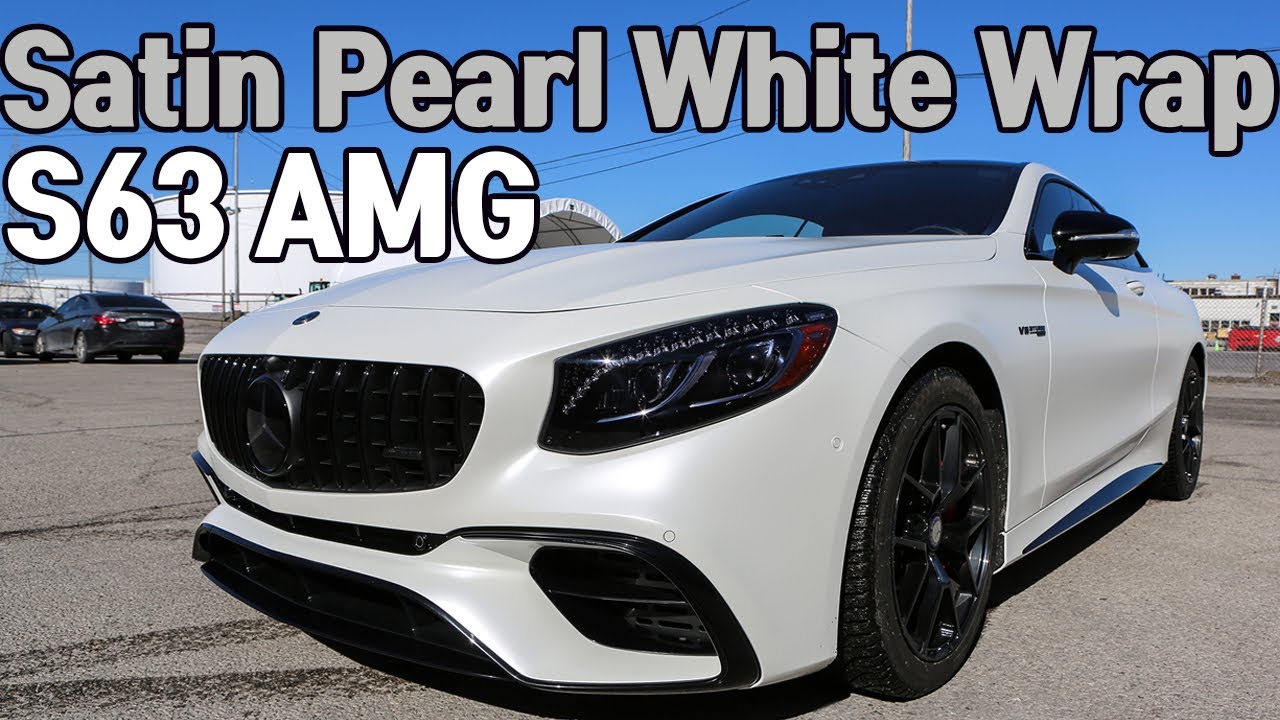 Mercedes Benz S63 AMG Satin Pearl White Skin installation