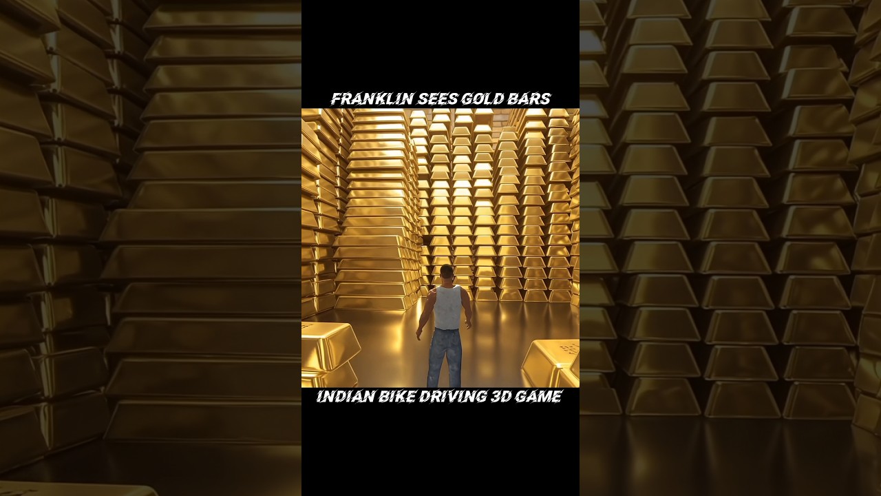 FRANKLIN SEES GOLD BARS 🍻 indian Bike Driving 3d 🤯 | #ibd3d #gaming #shorts #gta5