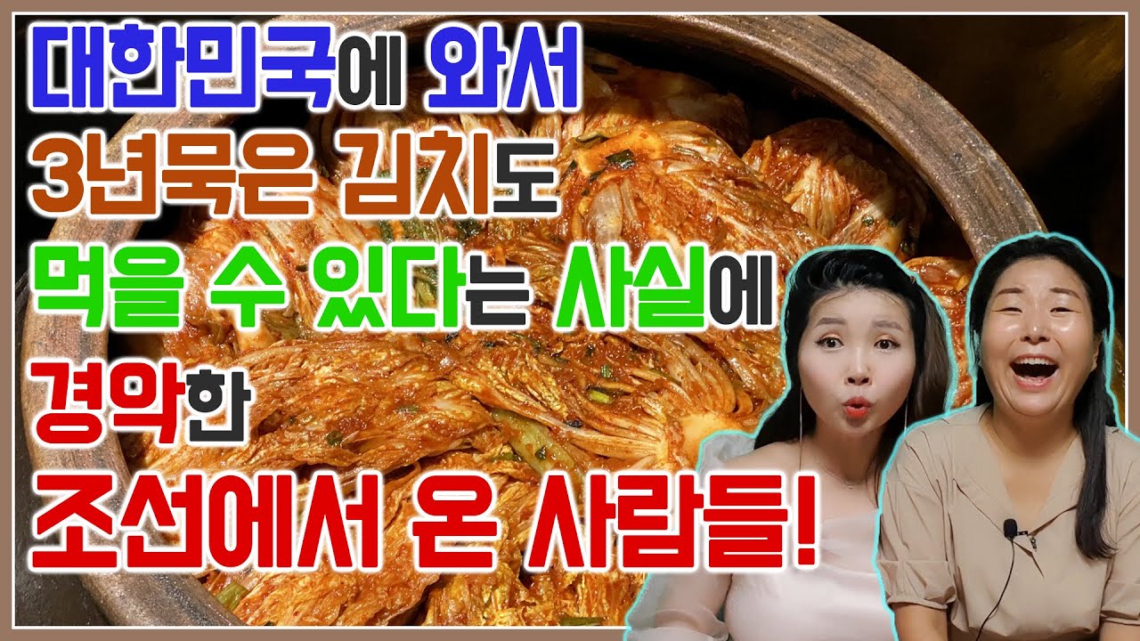 대한민국에 와서 3년묵은 김치도 먹을 수 있다는 사실에 경악한 조선에서 온 사람들! with.김보빈