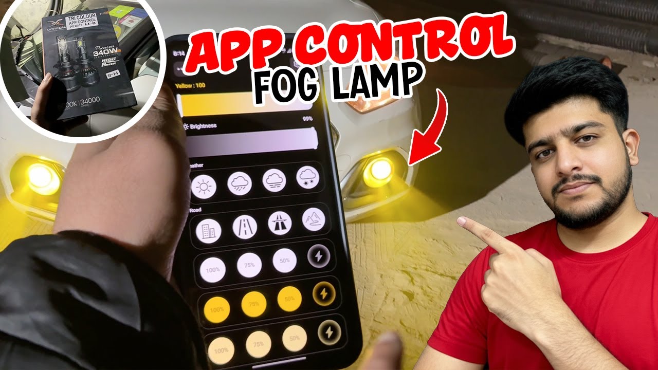 Winter Light Installation in car at home App Control | Car Fog Light Review | Mini Drive Fog Light