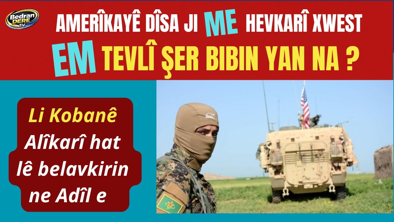 Amerîkayê ji me Alîkarî xwest,  Em pê  bawerbin yan na?