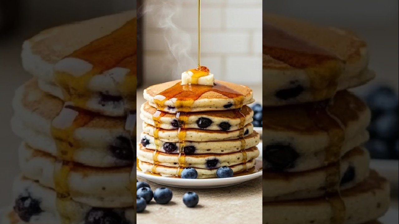 BLUEBERRY PANCAKES in Minutes 🤩