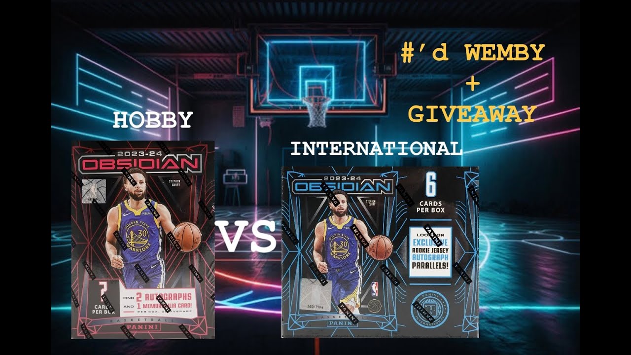 I Pulled a Numbered Wemby 🤯 Opening 2023-24 Panini Obsidian Hobby Box & International + Giveaway