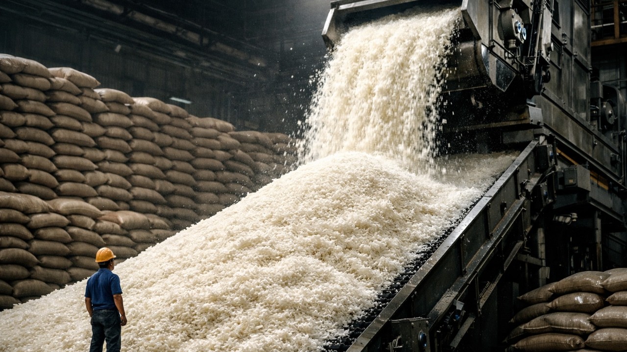 😳 Inside the Mega Rice Factory – 100 Tons Processed Every Hour! 🍚🏭