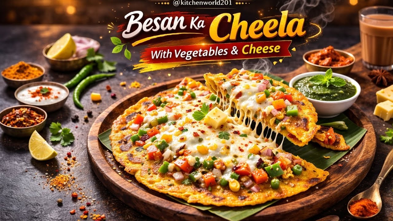 चीज़ वेज चिला रेसिपी | Healthy&Tasty #CheeseChilla#VegChilla#HealthyBreakfast#EasyRecipe#IndianFood