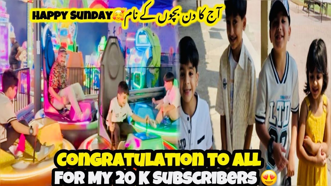 Happy Sunday Aj k din Bacho k nme ￼￼￼ congratulations to all for my 20K Ap Sb ke muhabat ka Shukariy