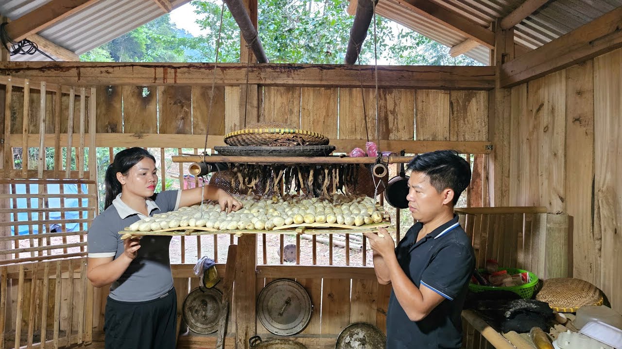 Harvest melons bring them to the market sell - grow vegetables, process dried bananas | Hà Tòn Chài