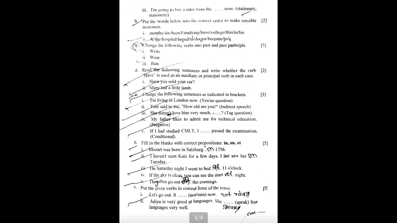 HA/CMLT 1st Year CTEVT 2081 English Question Paper #shorts #english #ha1styear
