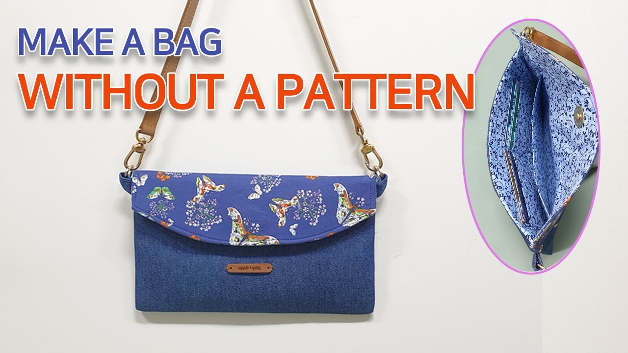 Make a bag without a pattern/small bag/Easy sewing/패턴없이 손가방 만들기/쉬운 바느질