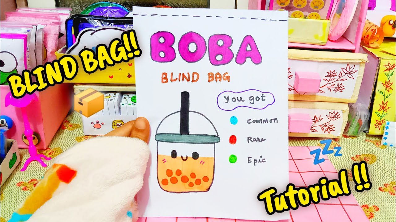 How to Make Boba Tea Blind Bag 🍥💖 | Cute & Easy Blind Bag Tutorial 🎀✨