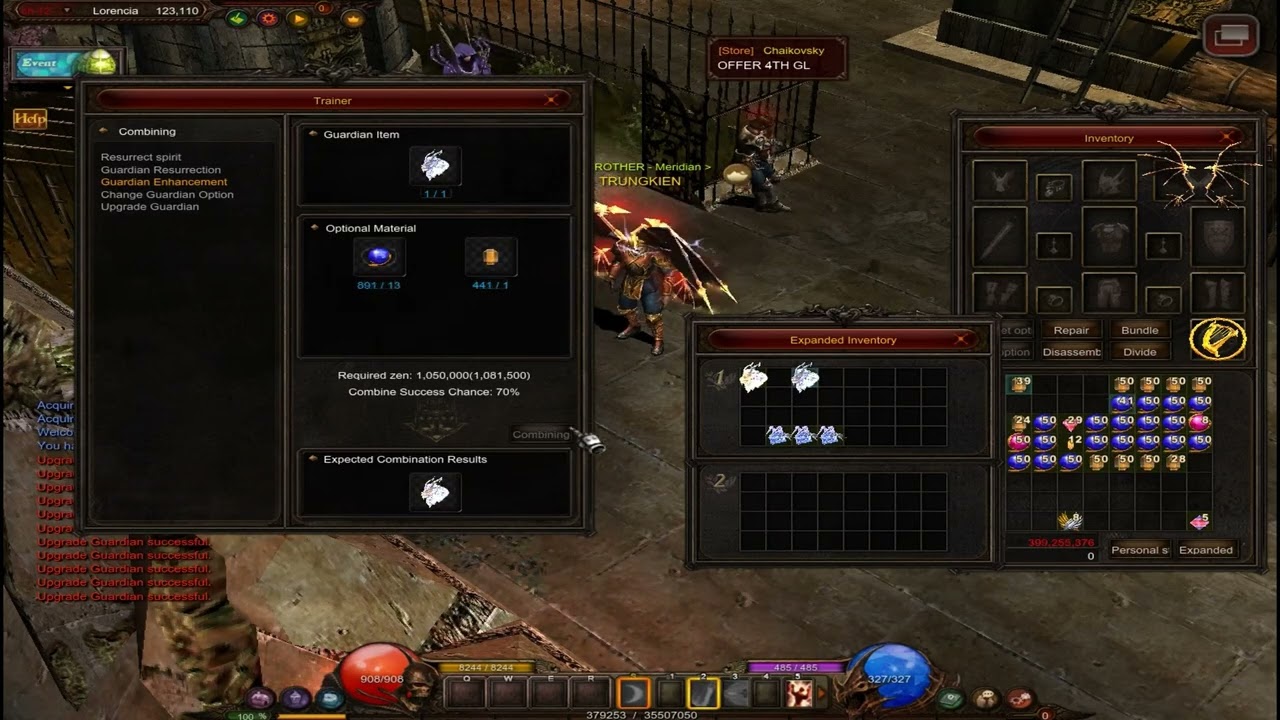 Guardian Upgrade  Alfheim Sever Mu Online Webzen SS 16.2