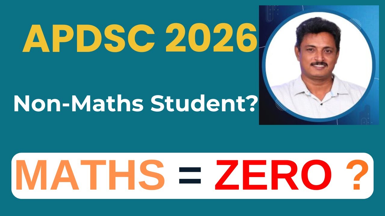 APDSC 2026 Maths Preparation for Non-Maths Students | Simple Step-by-Step Method