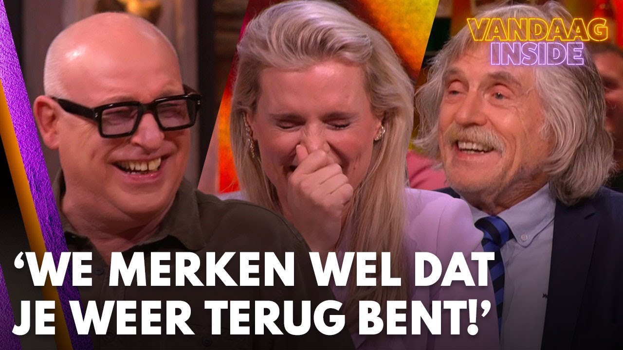 Vandaag Inside-studio giert om opmerking Johan: 'We merken wel dat je weer terug bent!'