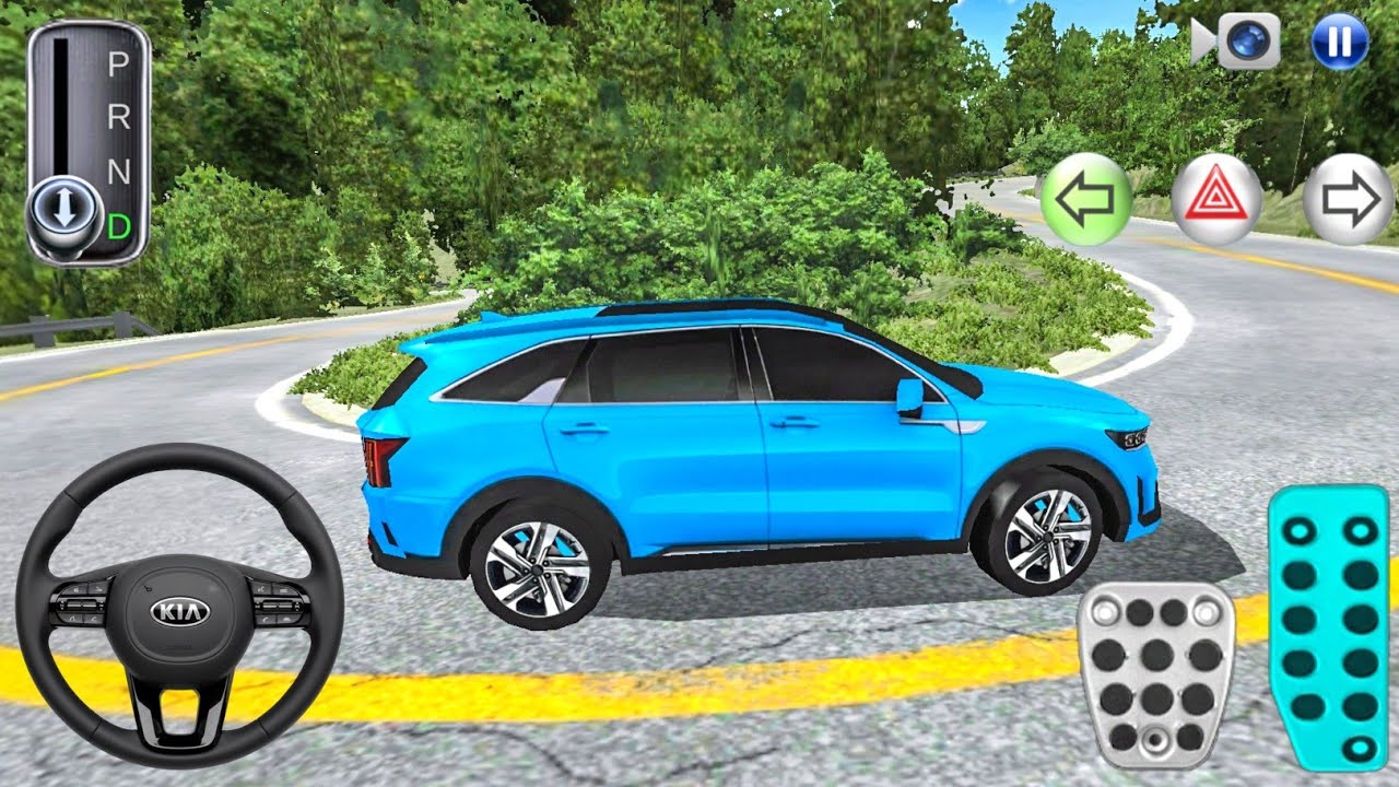 New Sky Blue Kia Sorento Narrow Mountain Road Driving - 3D Driving Class Simulator Android Game 2026