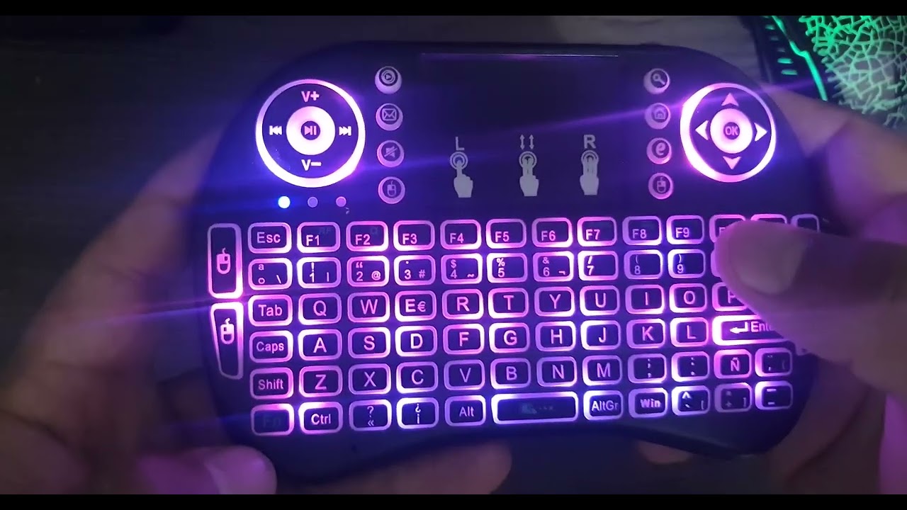 Cambia los  colores de luz led de un mini teclado Android