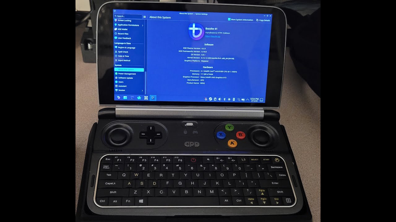 GPD Win 2 on BazziteOS (Installation)