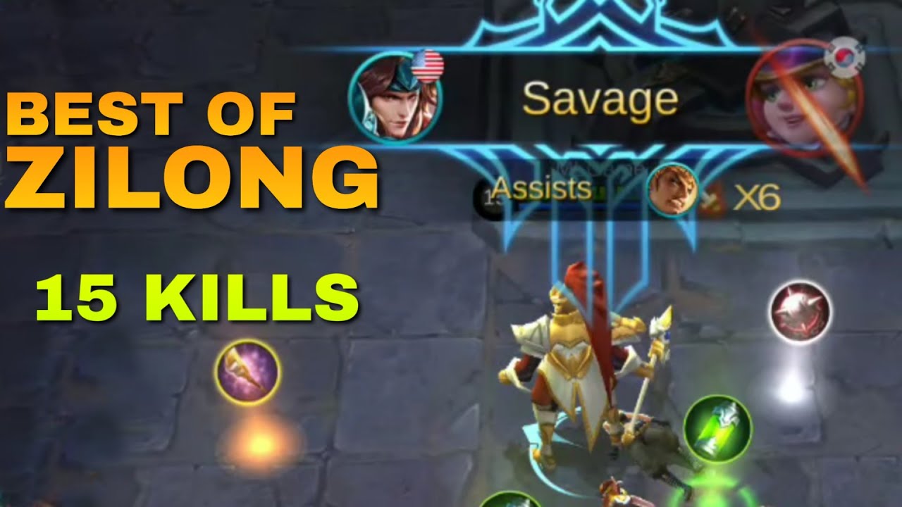 Survival Mode: Zilong Savage Gameplay 15 kills | Mobile Legends