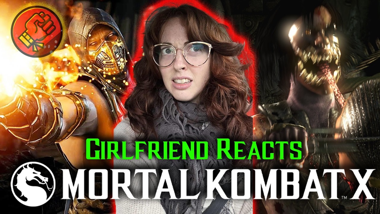 Девушка РЕАКТИРУЕТ на все 110 добиваний Mortal Kombat X!