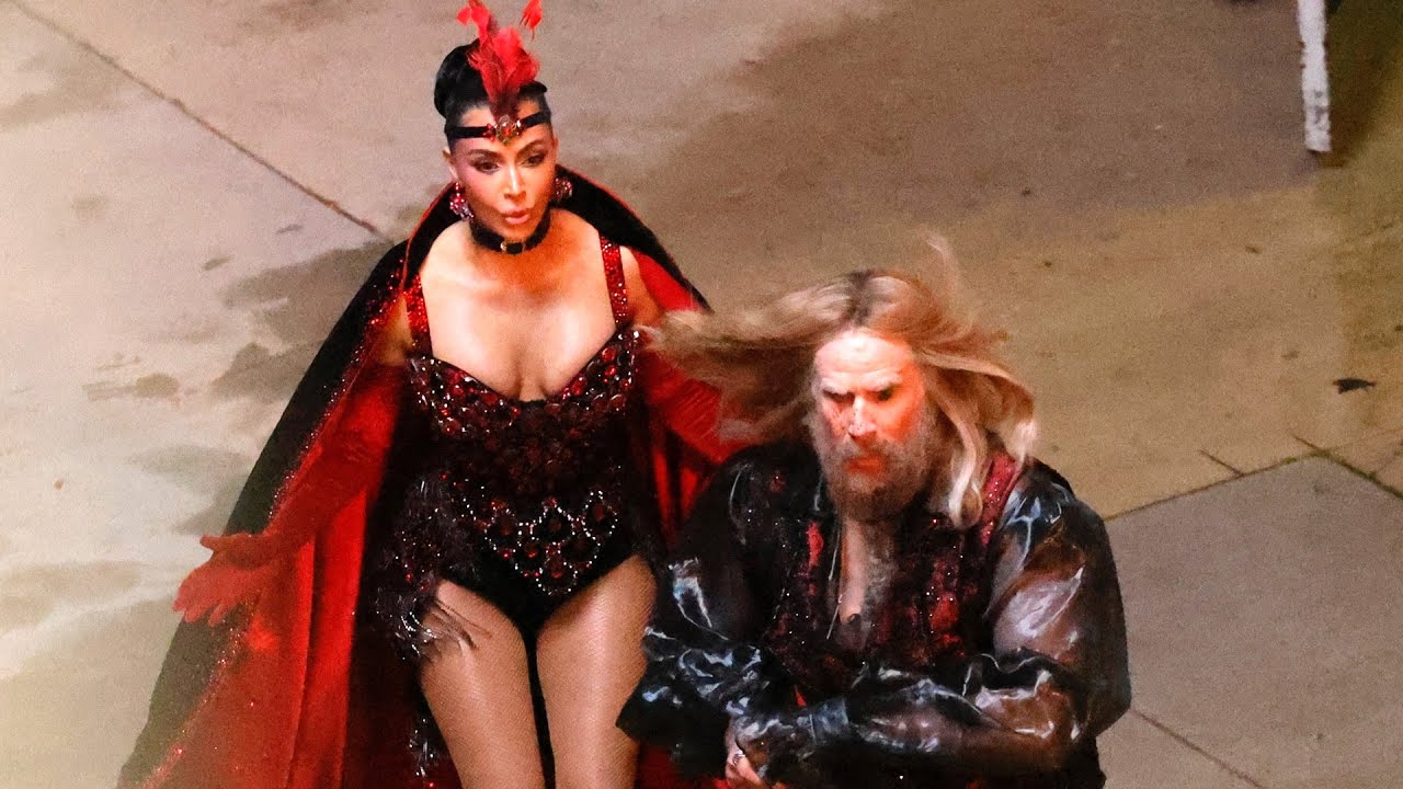 Kim Kardashian CHASES Will Ferrell While Dressed as VEGAS SHOWGIRL